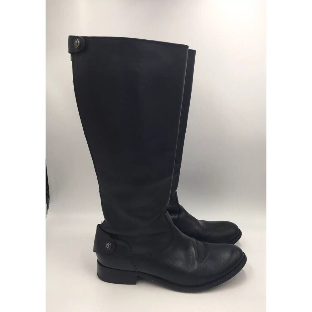 Frye Black Tall Leather Riding Boots